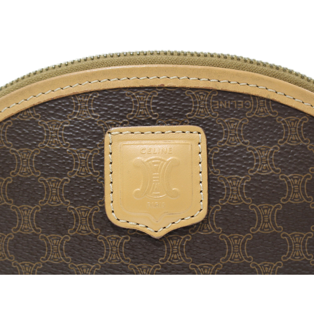 Celine Macadam Pattern Pouch Compact Brown - image 6